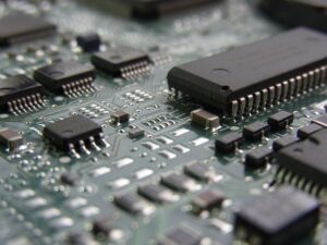 Inner workings of a computer for article about the importance of a .ai domain name for a tech business