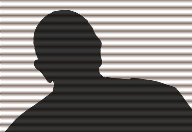 A man's shadow to indicate anonymity when trading domain names.