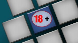 Computer keyboard with '18+' key